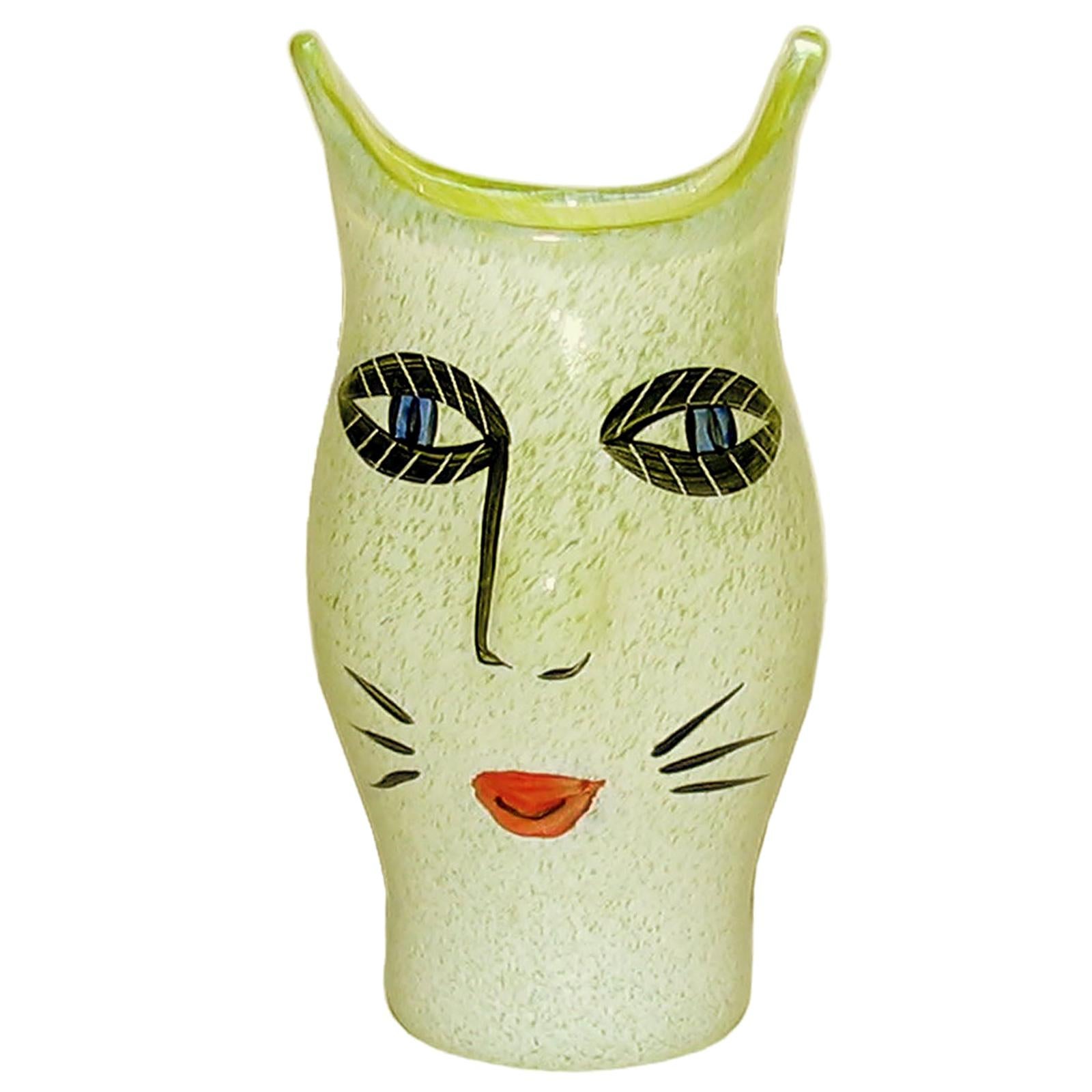 Ulrica Hydman Vallien for Kosta Boda, Sweden, Vase in Mouth Blown Art Glass For Sale