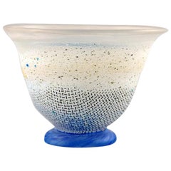 Ulrica Hydman Vallien for Kosta Boda, Sweden, Vase on Foot, Art Glass, 1980s