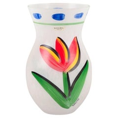 Ulrica Hydman Vallien for Kosta Boda. "Tulip" vase in art glass