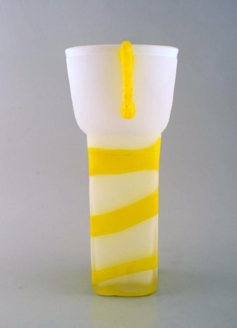 Swedish Ulrica Hydman Vallien for Kosta Boda, Unique Vase in Mouth-Blown Art Glass For Sale