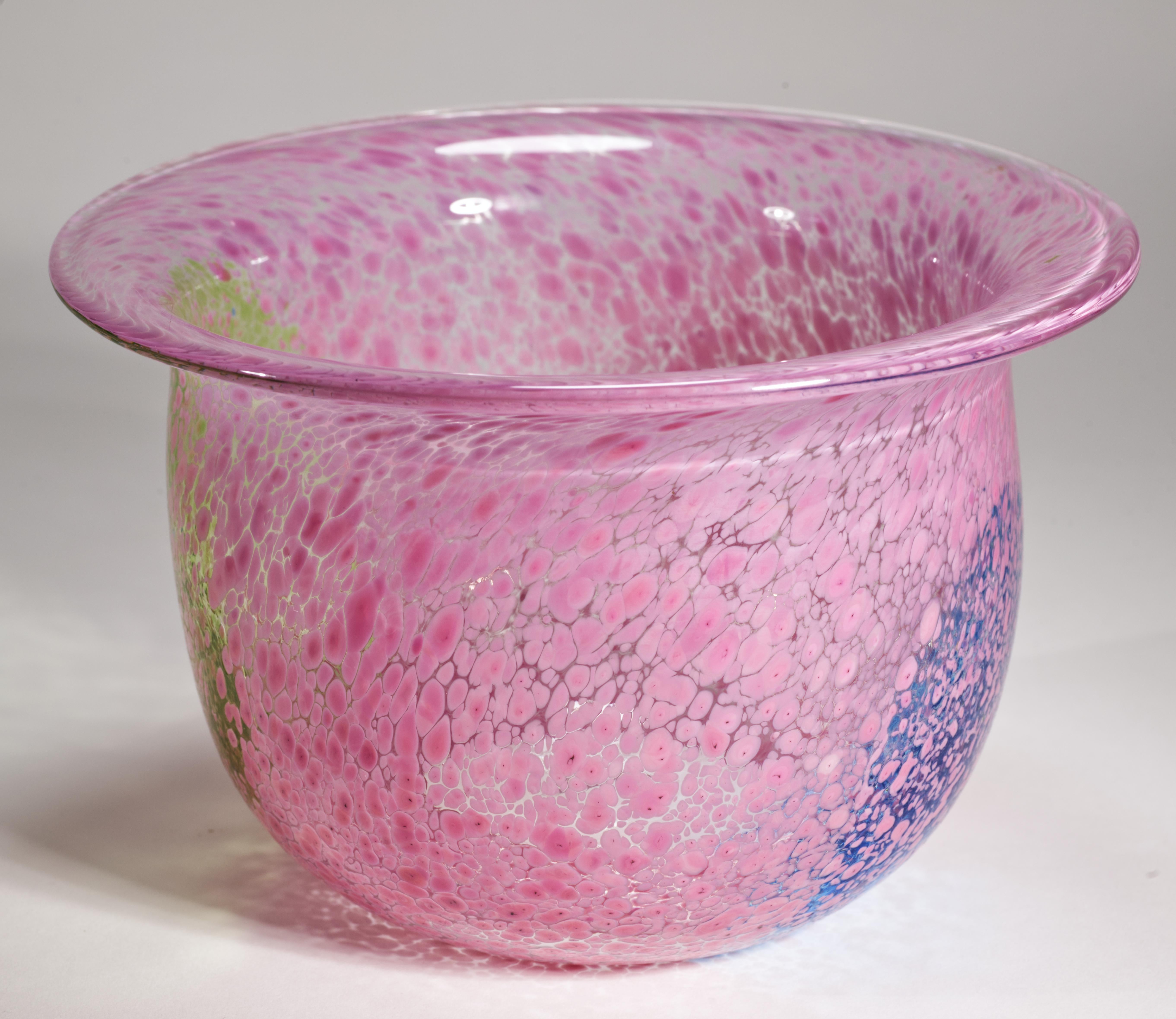 Scandinavian Modern Ulrica Vallien for Kosta Boda Artist Collection Flared Rim Glass Vase For Sale
