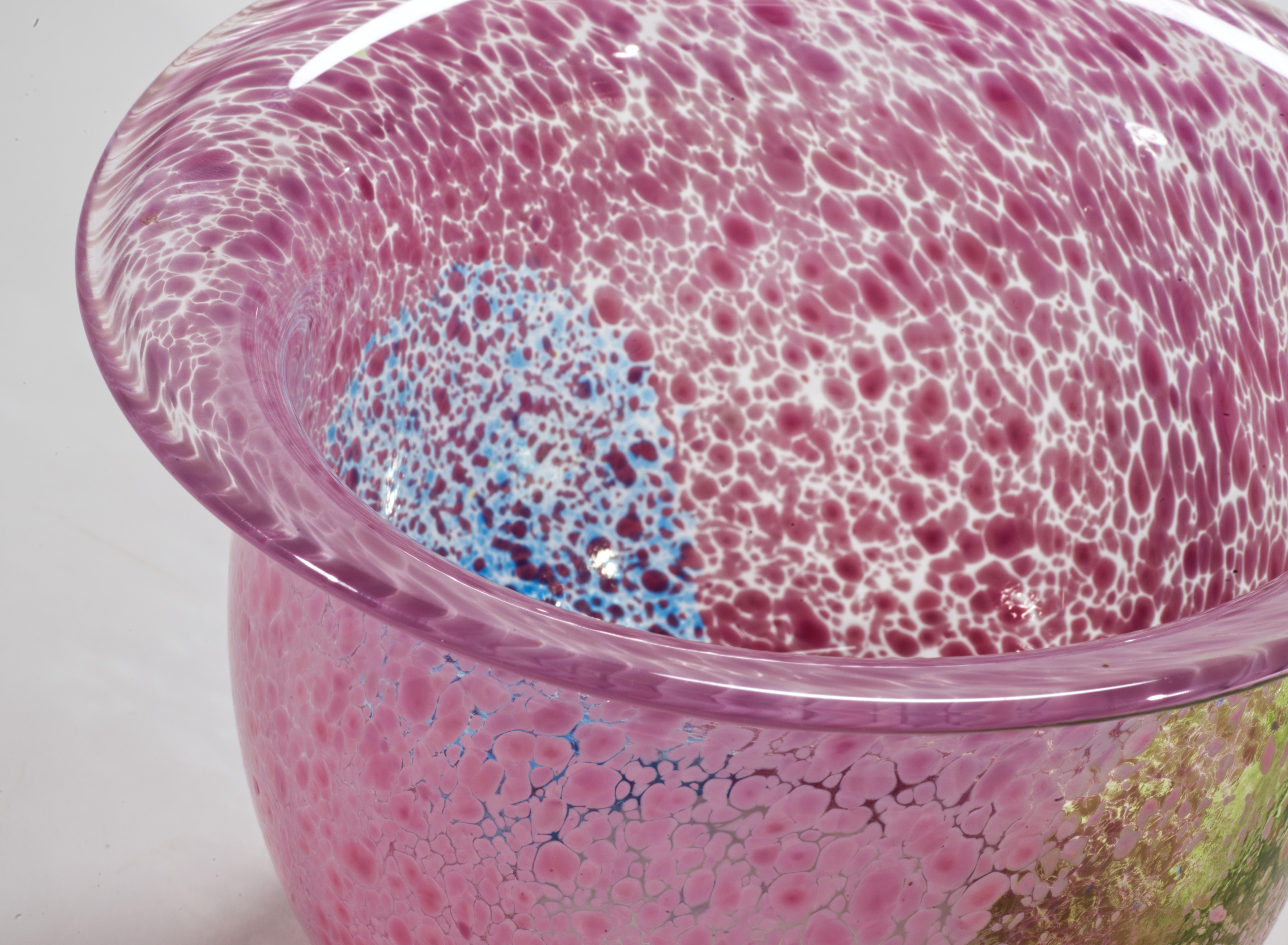 Hand-Crafted Ulrica Vallien for Kosta Boda Artist Collection Flared Rim Glass Vase For Sale