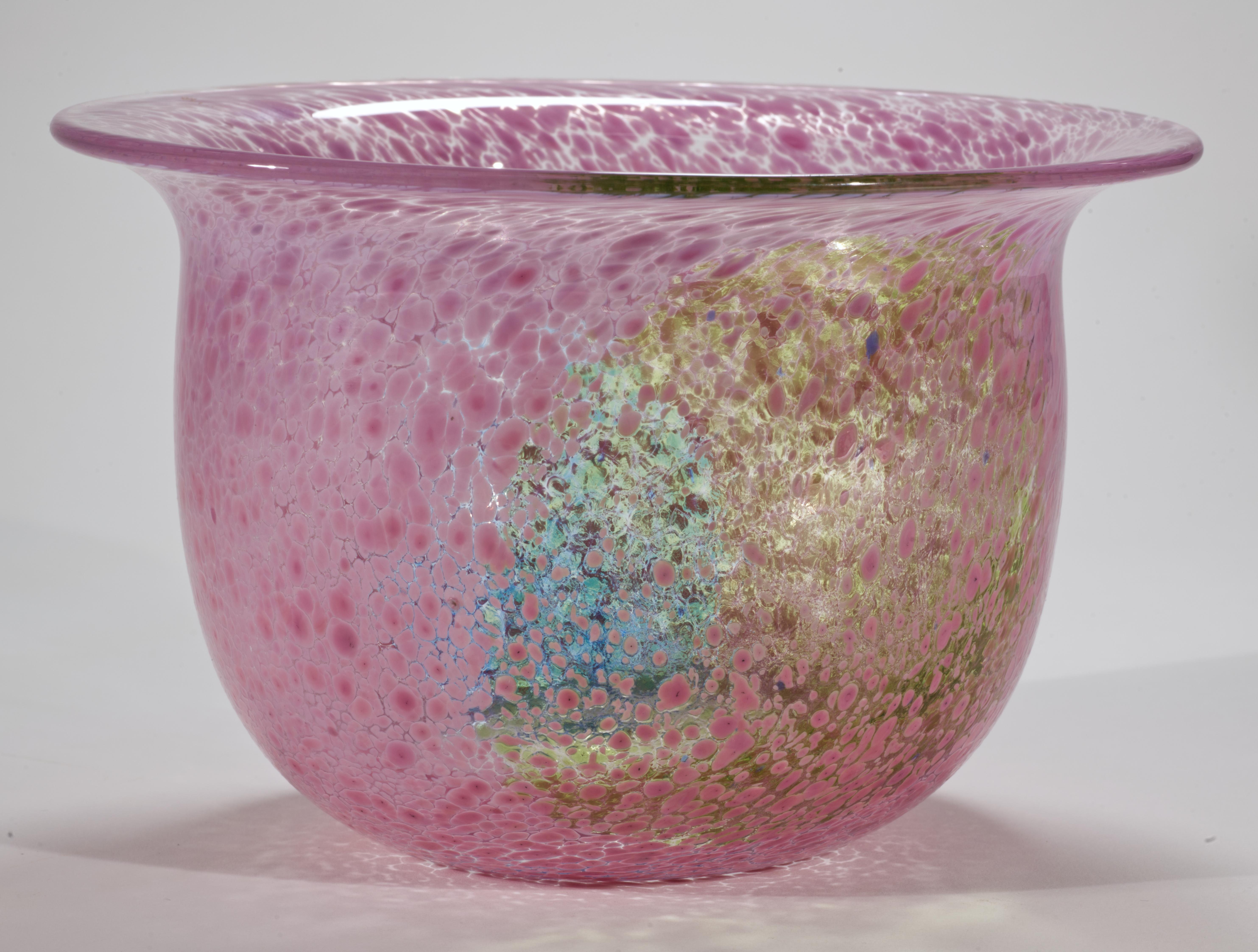 Art Glass Ulrica Vallien for Kosta Boda Artist Collection Flared Rim Glass Vase For Sale