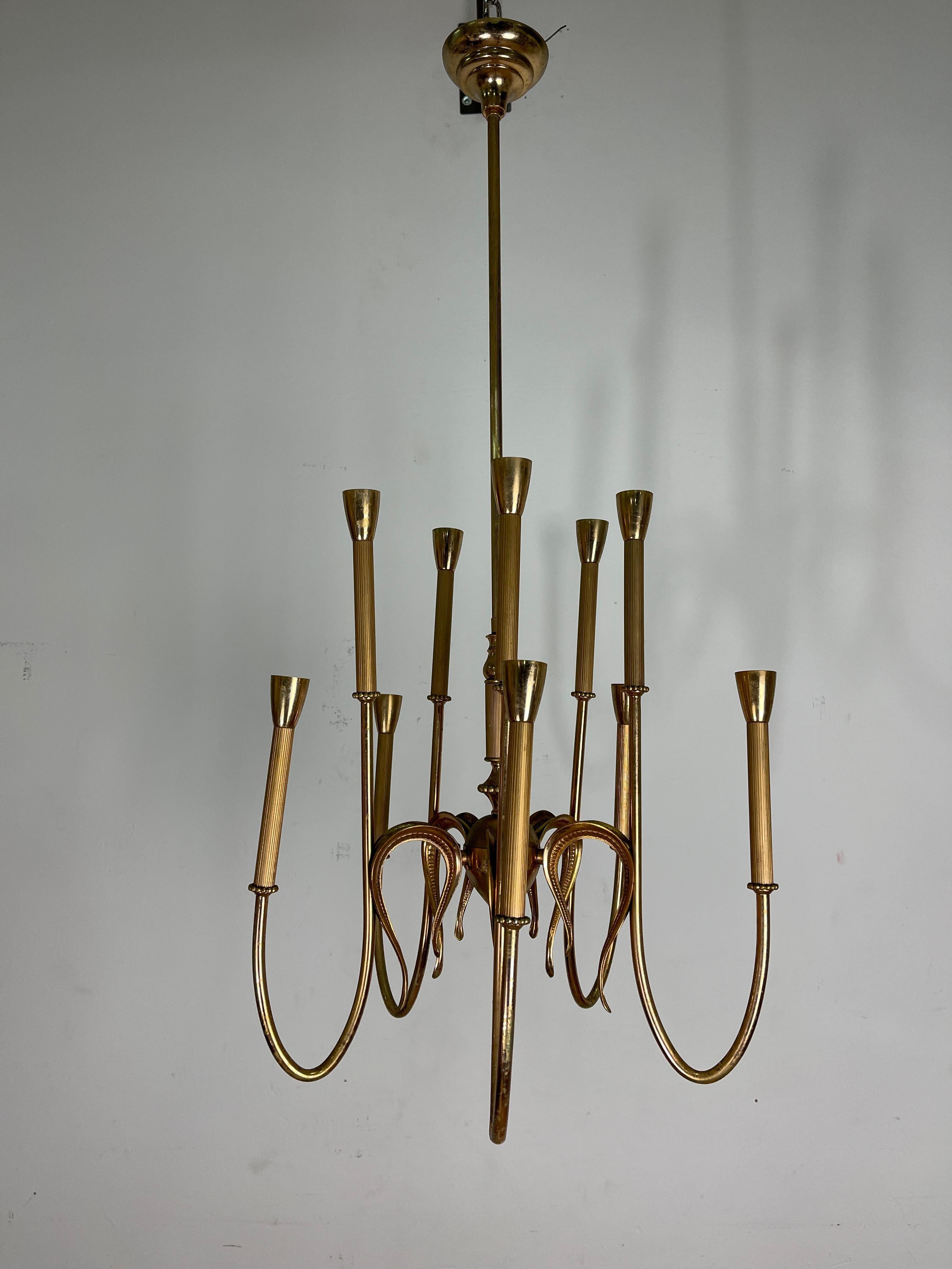 Lustre à 10 lumières Ulrich Bon état - En vente à Catania, IT
