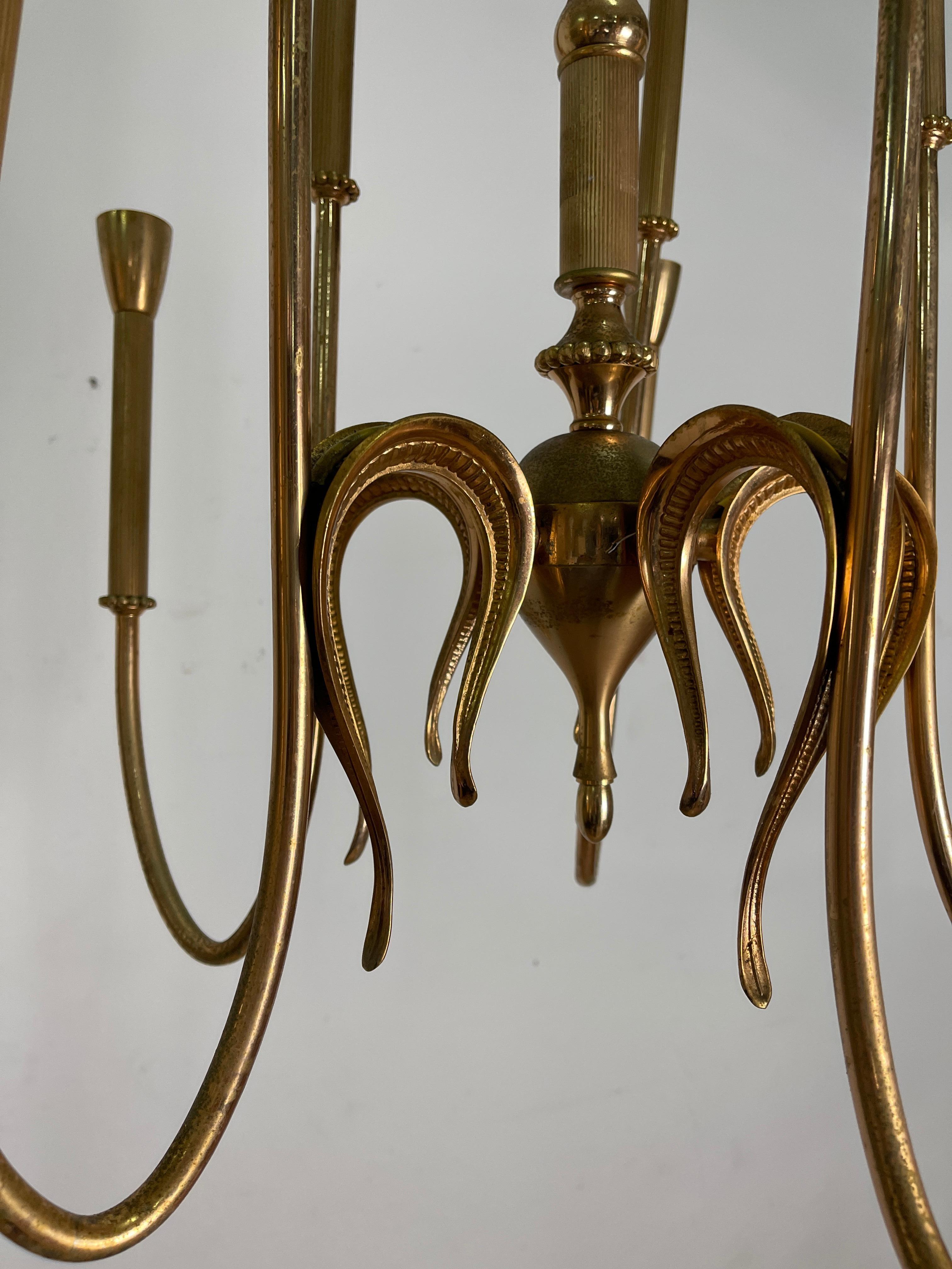 Mid-20th Century Ulrich 10-Light Chandelier For Sale