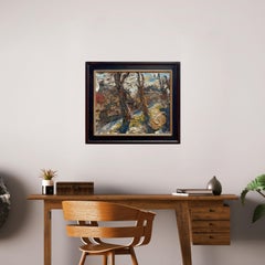 "Vor dem Frühling in Ravières" (2025), Original Ölgemälde auf Leinen