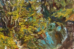"Au bord de l'Armançon" (2025), paysage de neige original, peinture à l'huile sur lin