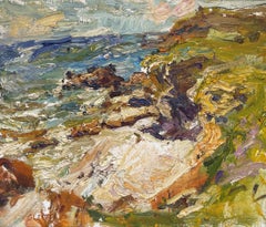 "Coast at Primelin (Brittany)" (2023), Original Landscape Oil Painting on Linen