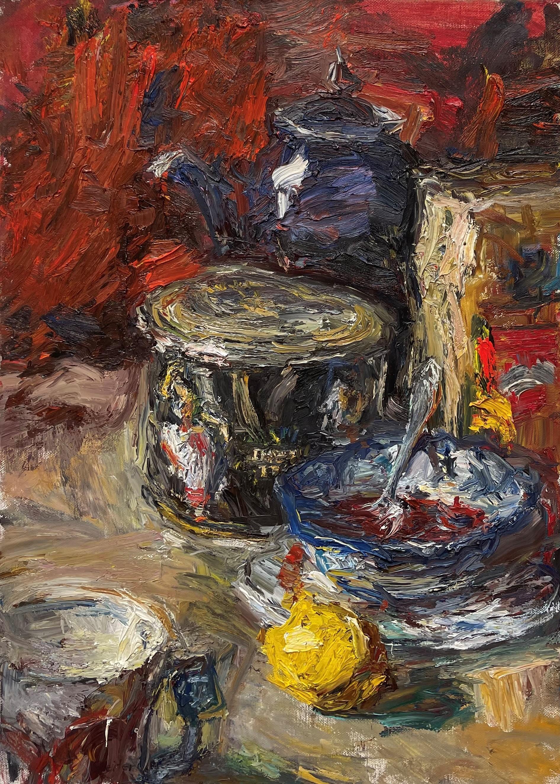 Ulrich Gleiter Still-Life Painting - "Morning Table" Oil Painting