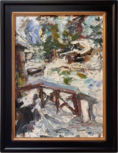 Peinture à l'huile « hiver en Finlande »