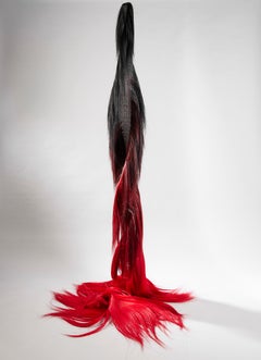 Horsehair Installation Présence Black rubis One of a Kind Made in France