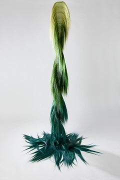Horsehair Installation Présence Olivine Made in France One of a Kind
