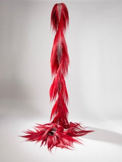 Horsehair Installation Présence Rubis Made in France One of a Kind 
