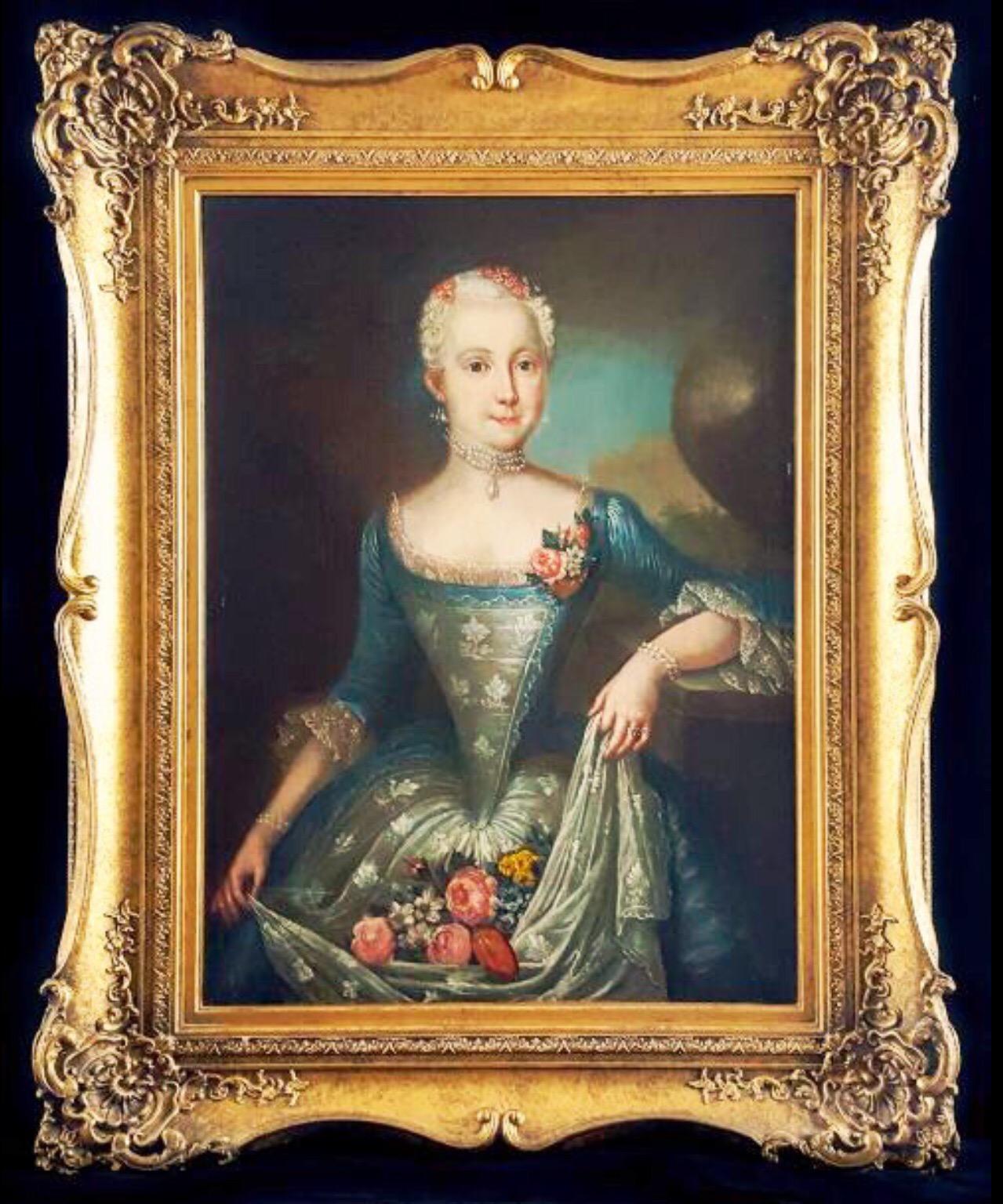 18thc Oil Portrait of a Swedish Society Lady Attributed To Ulrika Fredrick Pasch - Painting by Ulrika (Ulla) Fredrica Pasch