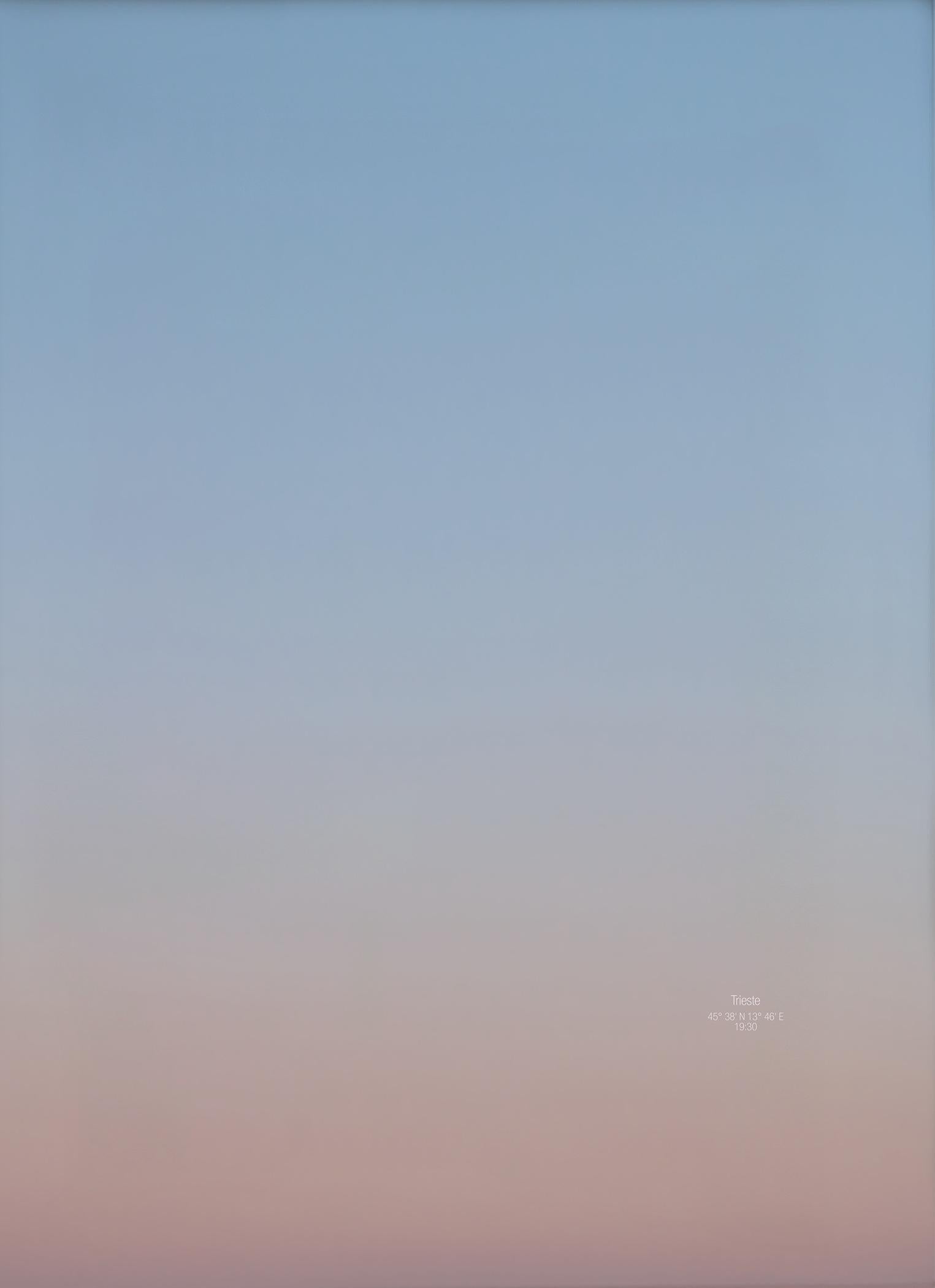 On the other Side of the Sky - 21st Century Abstract Color Photography Sunset
Trieste / Vienna, 19:30
Diptych, 2 pieces, 70 x 50 cm each
Edition 4/5+2 AP
Prints are unframed and come with labels signed by the artist.

When we look at the sky, we see