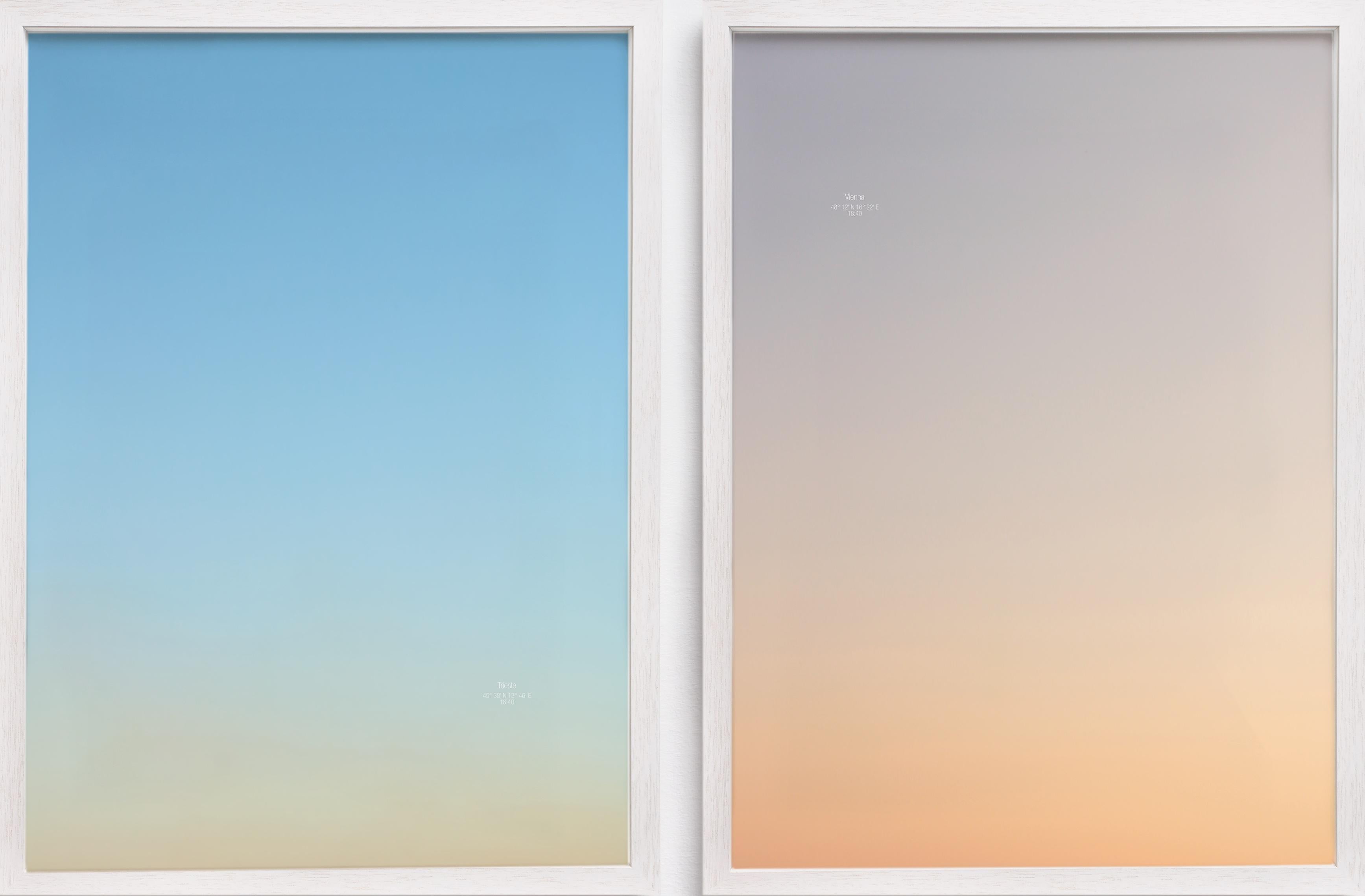 Ulrike Königshofer Landscape Photograph - On the Other Side - 21st Century Diptych Abstract Color Photography Edition