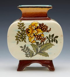 Ulrique Larcher Doulton Lambeth Faience Floral Painted Vase
