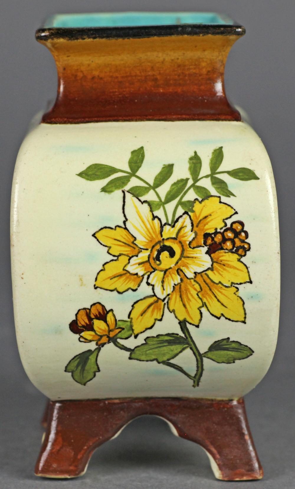 Ulrique Larcher Doulton Lambeth Faience Floral Painted Vase 1