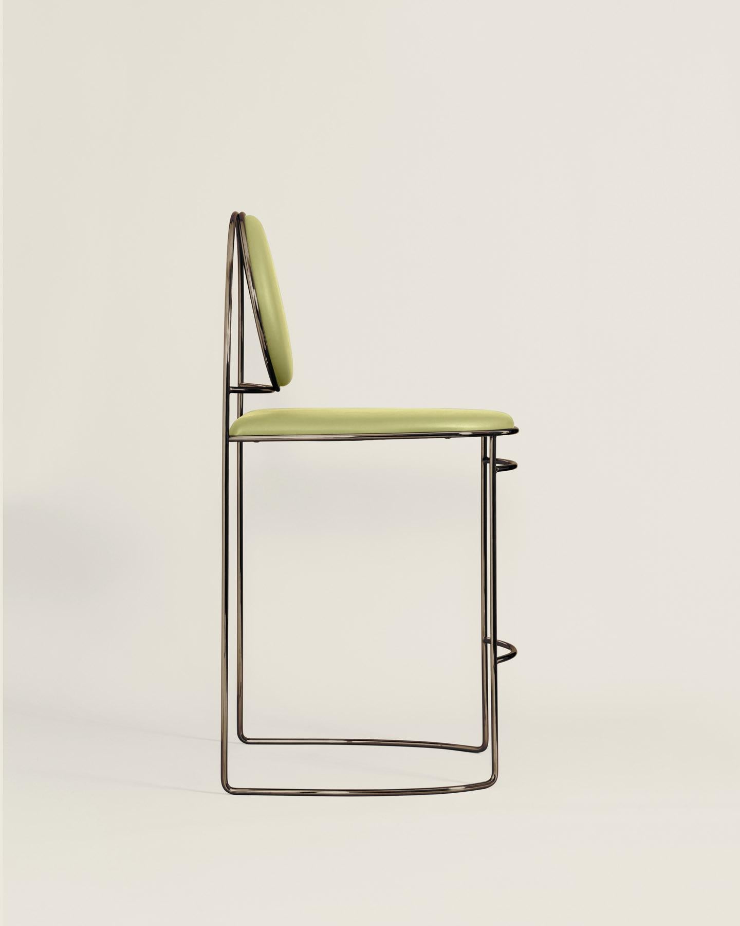 Post-Modern Ult Black Ducale BZ Stool by GIROTTI ENRICO For Sale