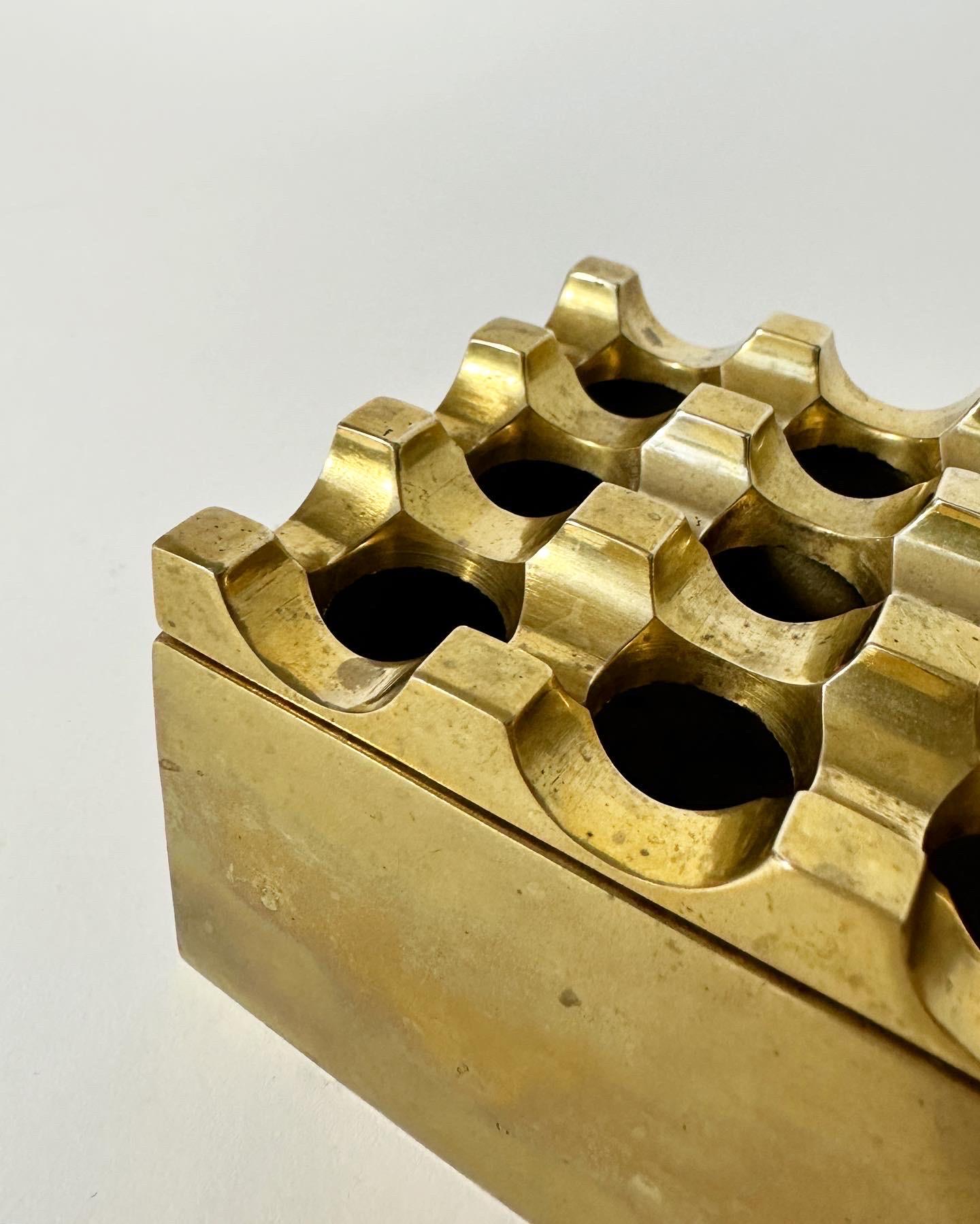 Ultima Ashtray Brass Holger Bäckström & Bo Ljungberg Sweden 1970s 1