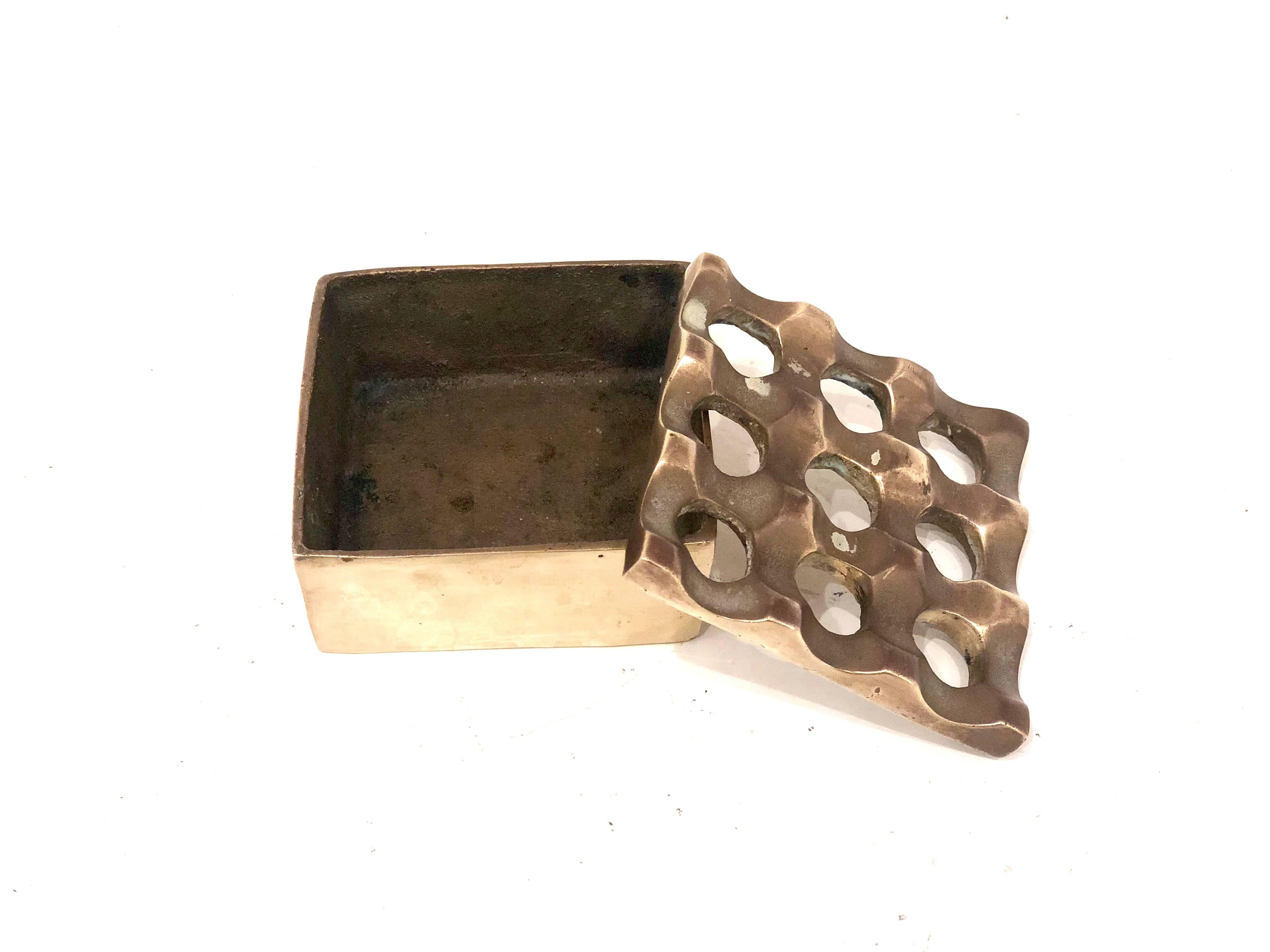 Scandinavian Modern Ultima Ashtray for Beck & Jung by Backstrom and Ljungbe in Brass