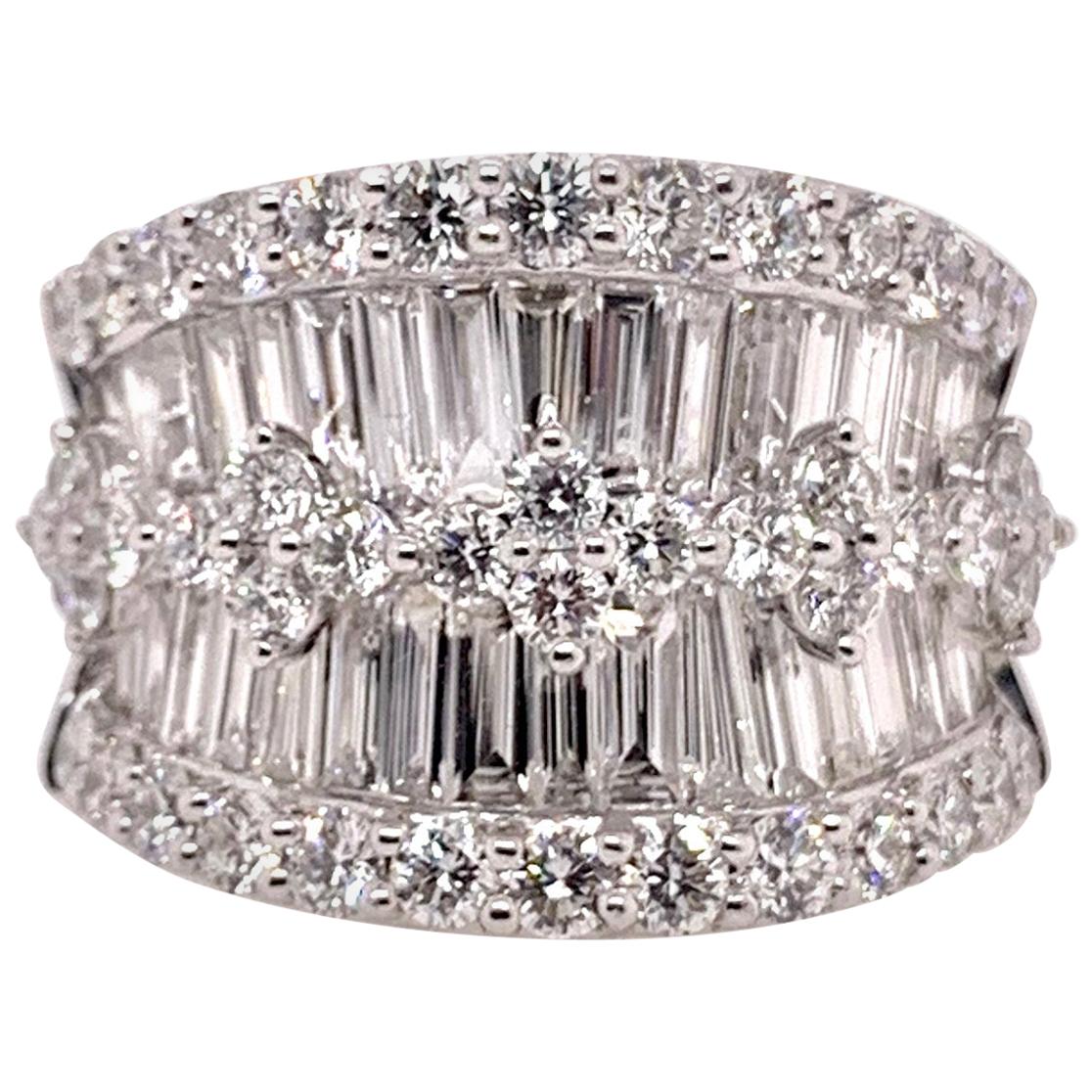 Ultimate Diamond Cocktail Ring Band For Sale