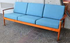 Ultimate Grete Jalk Sofa, Restored, All Teak Frame, Thin Back Slats, 1960s