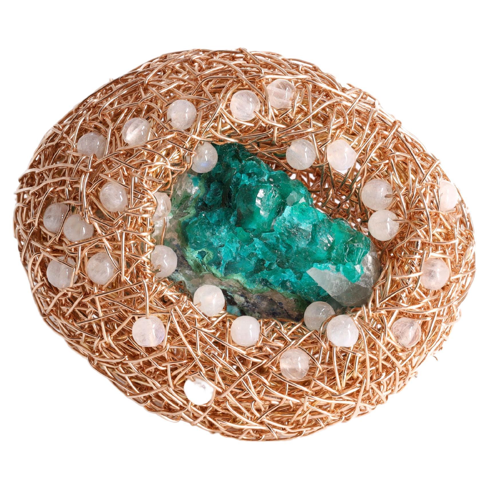 Oval Carnelian and Pearl 14 Kt Gold F. Cocktail Statement Ring by the Artist For Sale at 1stDibs