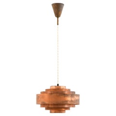 Ultra Copper Ceiling Lamp by Jo Hammerborg, 1960s