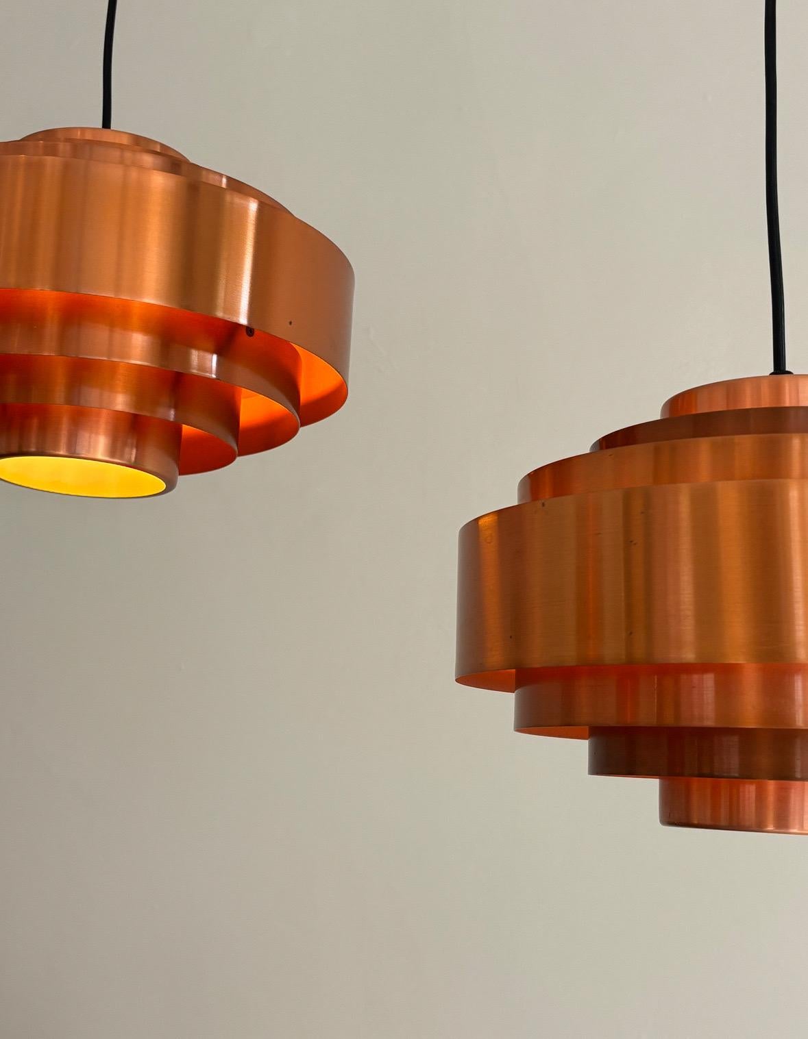 Metà XX secolo Ciondoli in rame 'Ultra' di Jo Hammerborg per Fog & Mørup, 1960 Danimarca in vendita