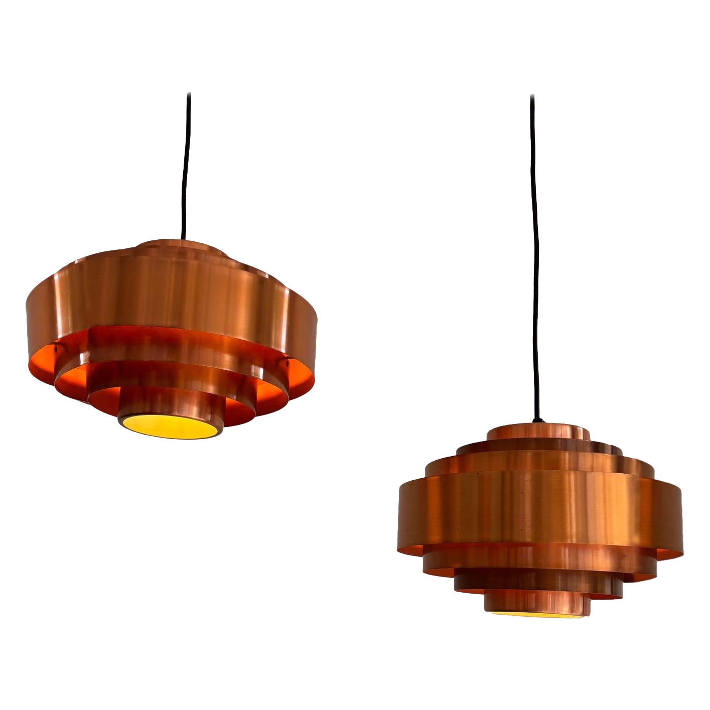 Ciondoli in rame 'Ultra' di Jo Hammerborg per Fog & Mørup, 1960 Danimarca