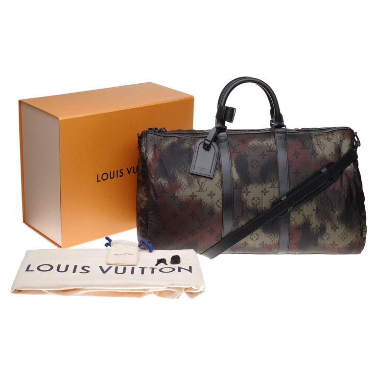ULTRA EXCLUSIVE-BRAND NEW-LV Keepall 50 strap camouflage in khaki nylon at  1stDibs  authentic cowhide rugs, louis vuitton camo keepall, louis vuitton  keepall camouflage