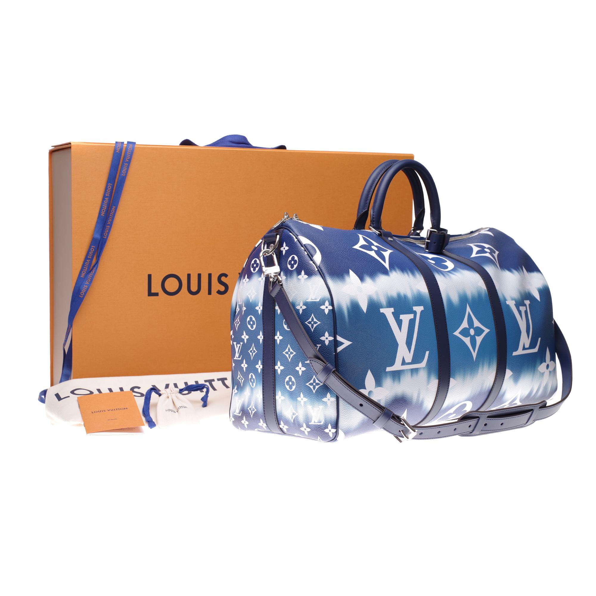 ULTRA EXCLUSIVE-BRAND NEW-LV Keepall 50 strap ESCALE COLLECTION in pastel  canvas at 1stDibs | lv escale keepall bandoulière 50, luggage strap