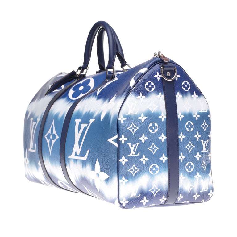 ULTRA EXCLUSIVE-BRAND NEW-LV Keepall 50 strap ESCALE COLLECTION in pastel  canvas at 1stDibs