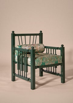 Madras Armchair in Vert Green by Laura Gonzalez