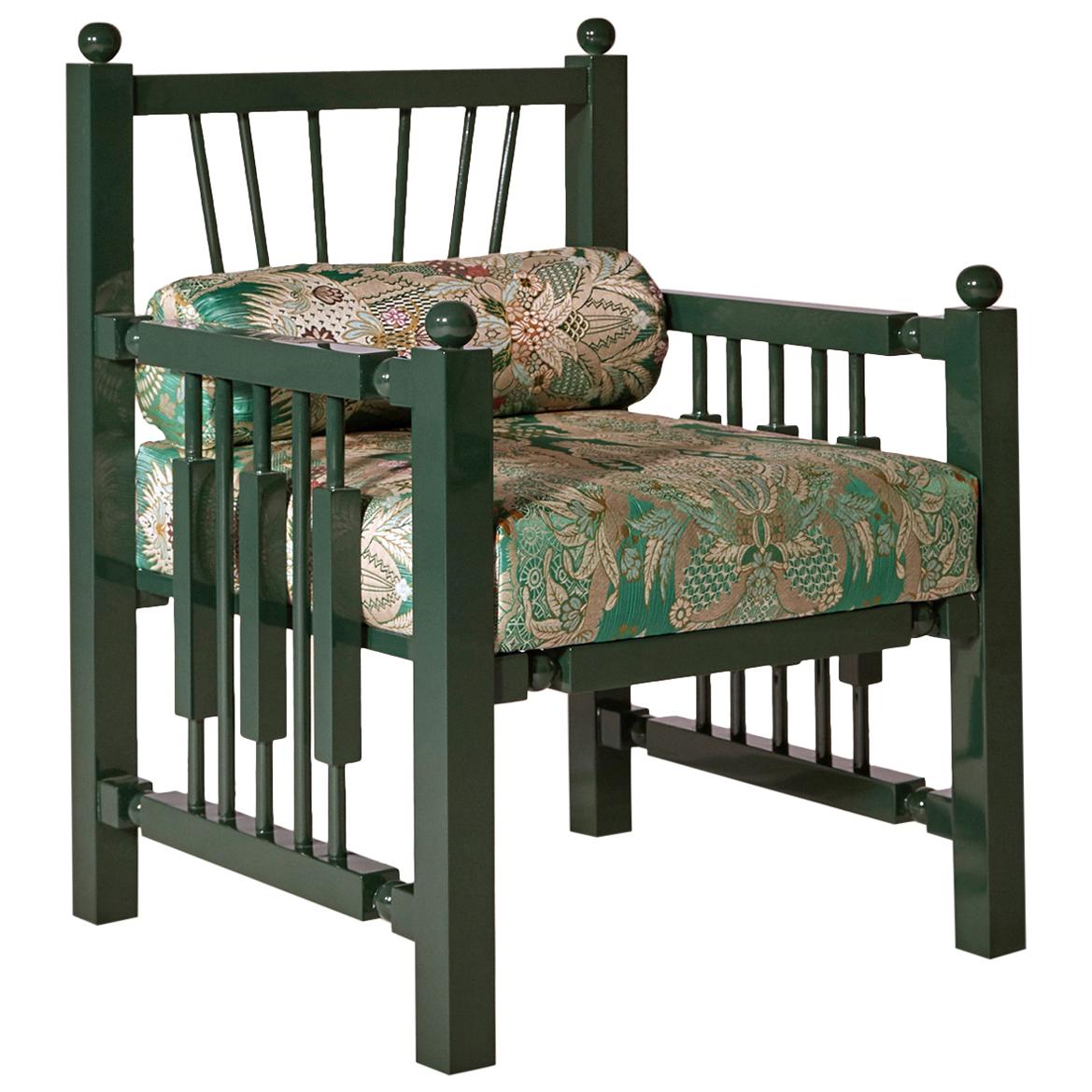 Madras Armchair in Moss Green by Laura Gonzalez