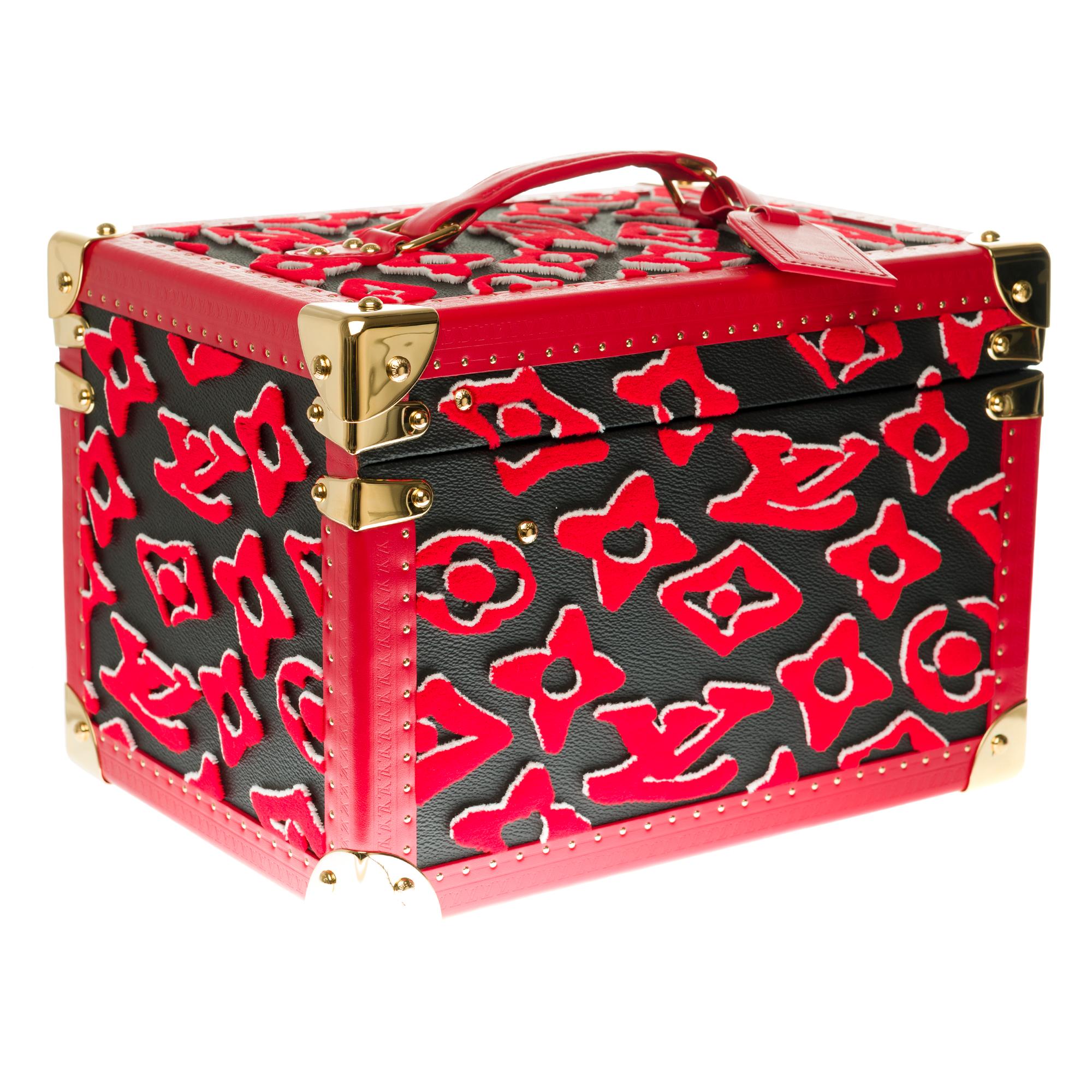 Women's Ultra limited/Few pieces in the world/Louis Vuitton Vanity Case in red Tufa