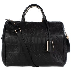 Ultra limited Louis Vuitton Speedy 30 handbag with strap in black leather