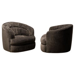 Ultra-Plush 1960s Swivel Chairs by Selig
