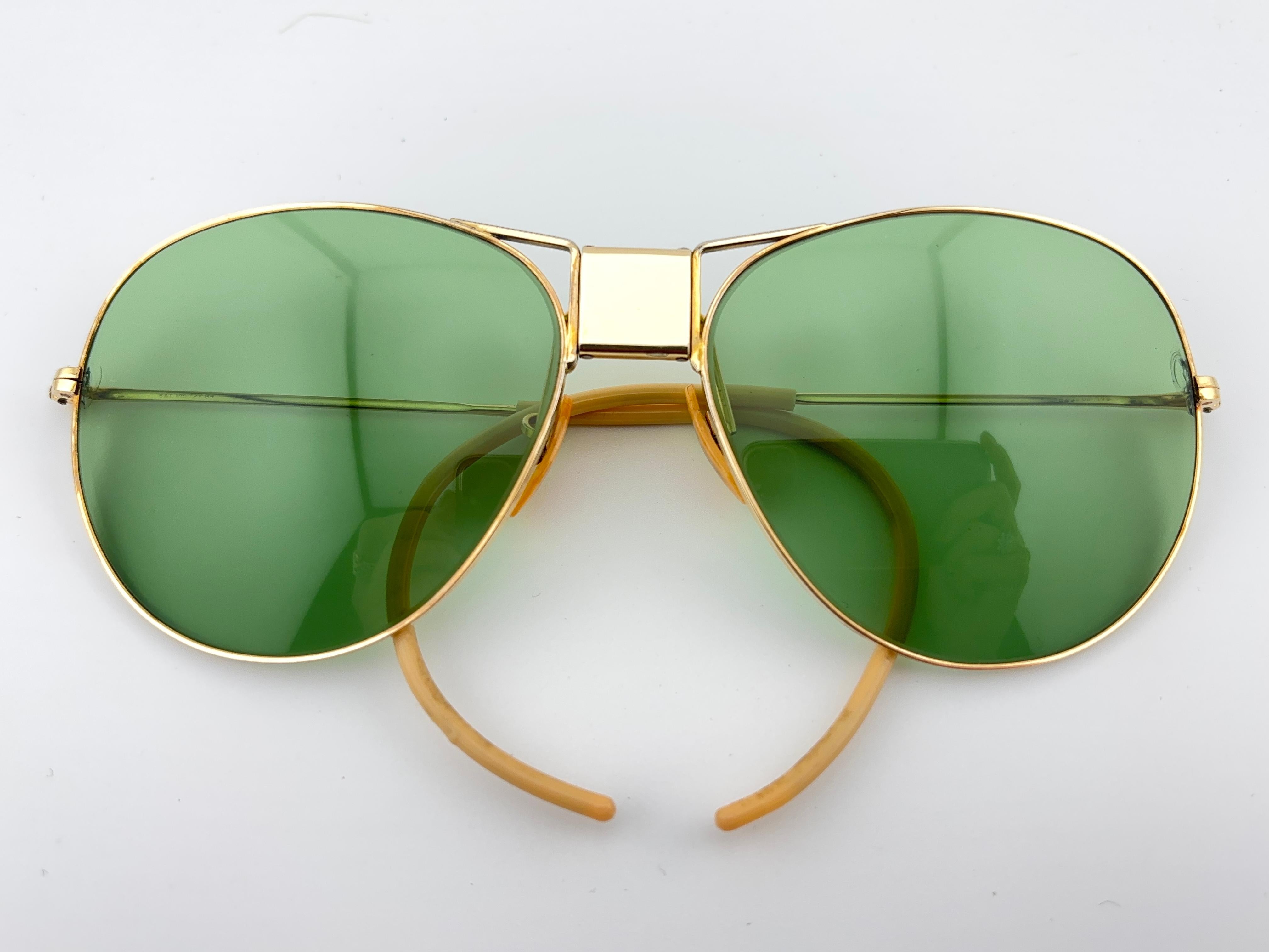 Rarissimi occhiali da sole Bausch & Lomb Ray Ban Classic con cerniera in oro degli anni '40 in vendita 1