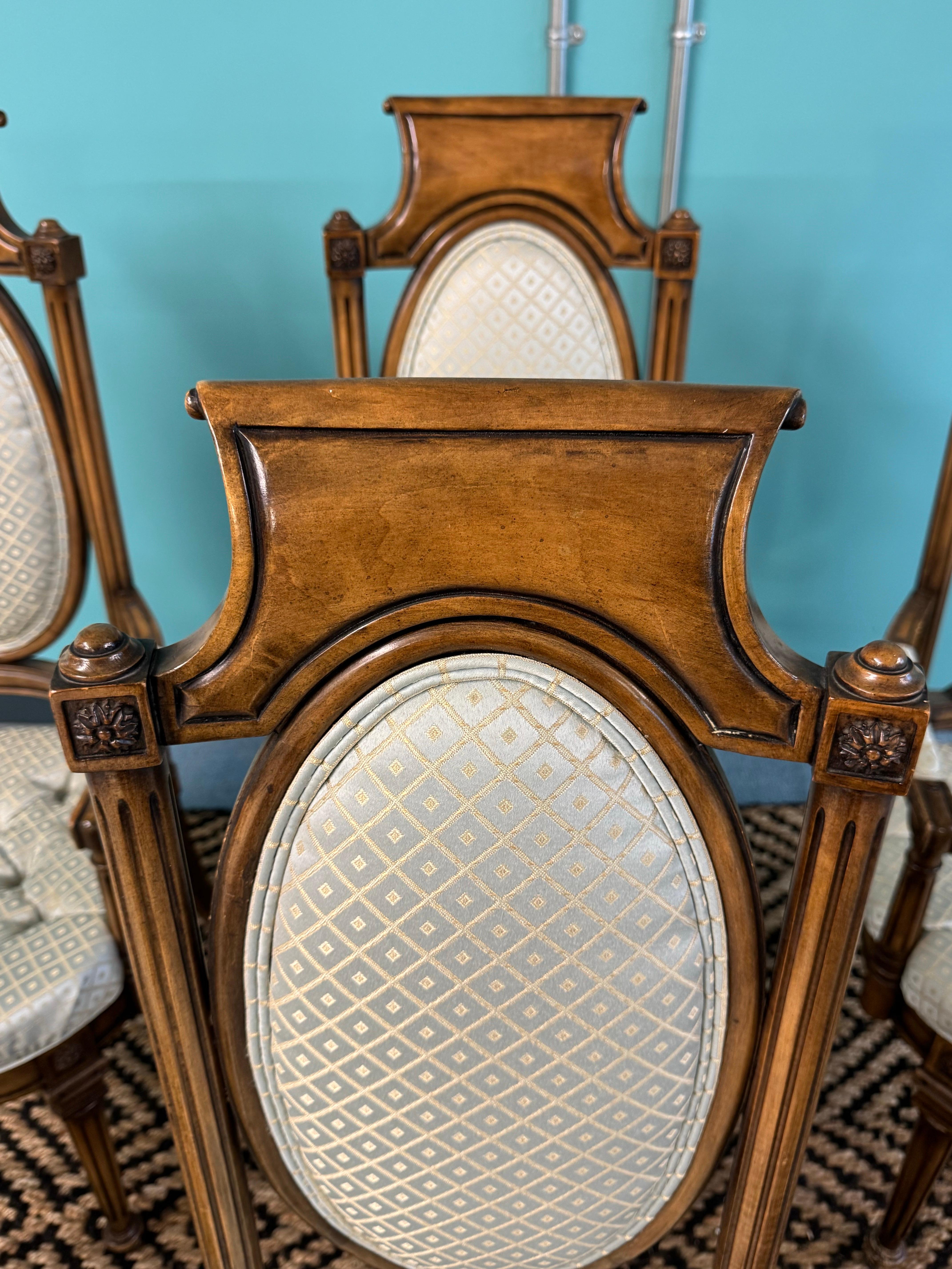 Rarísimas sillas de comedor neoclásicas de los años 50 de Mastercraft en Bueno estado para la venta en Hartville, OH