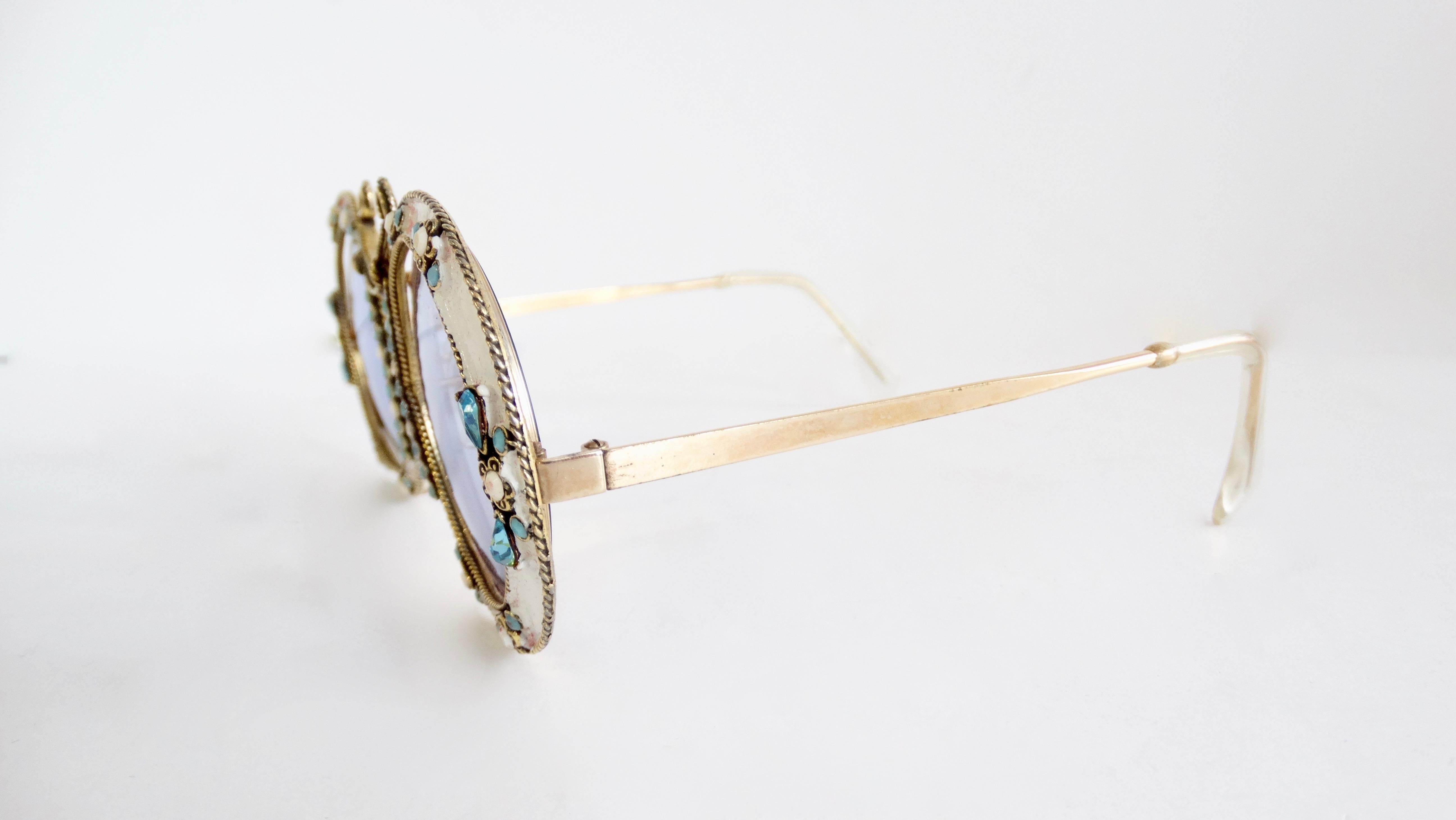 Ultra Rare 1960s Christian Dior Enamel ‘Gypsy’ Jeweled Archive Sunglasses 4