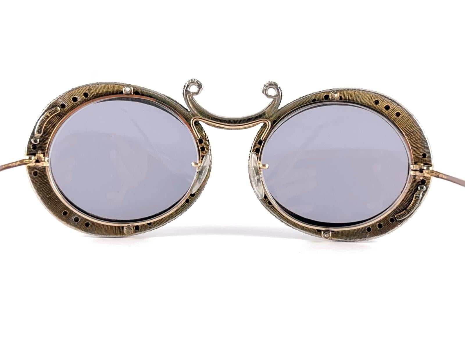 Ultra Rare 1960 Christian Dior Emaille Jewelled by Tura Collector Item Sonnenbrille im Angebot 8