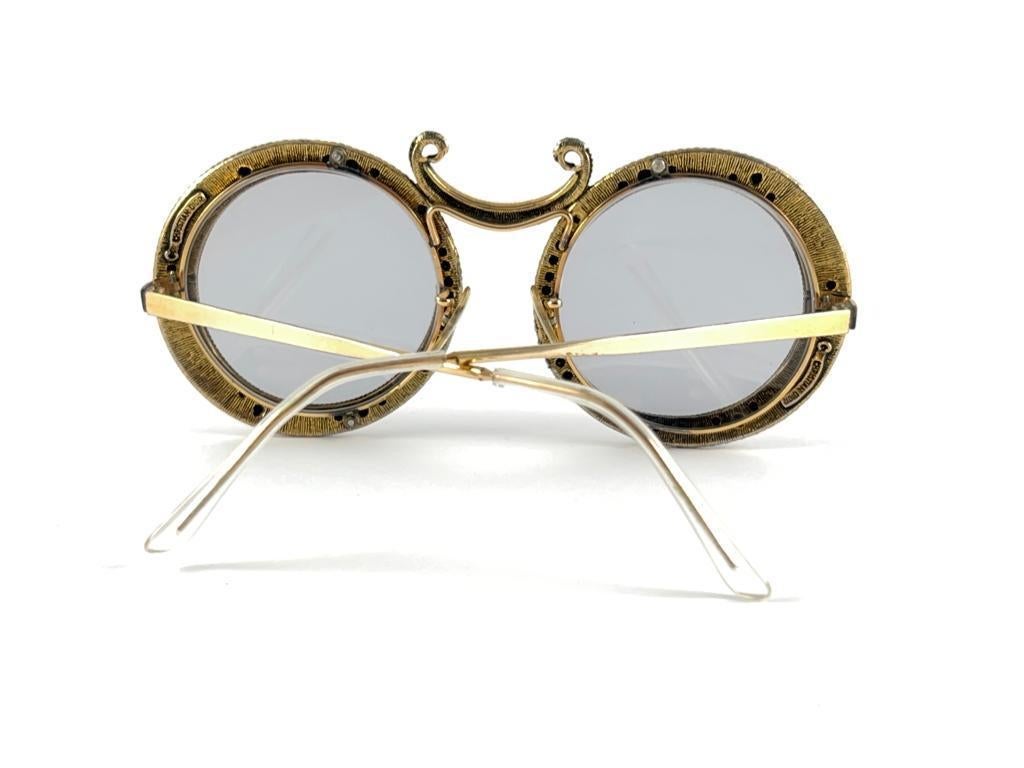 Ultra Rare 1960 Christian Dior Enamel Jewelled Hydrangea Archive Dior Sunglasses For Sale 1