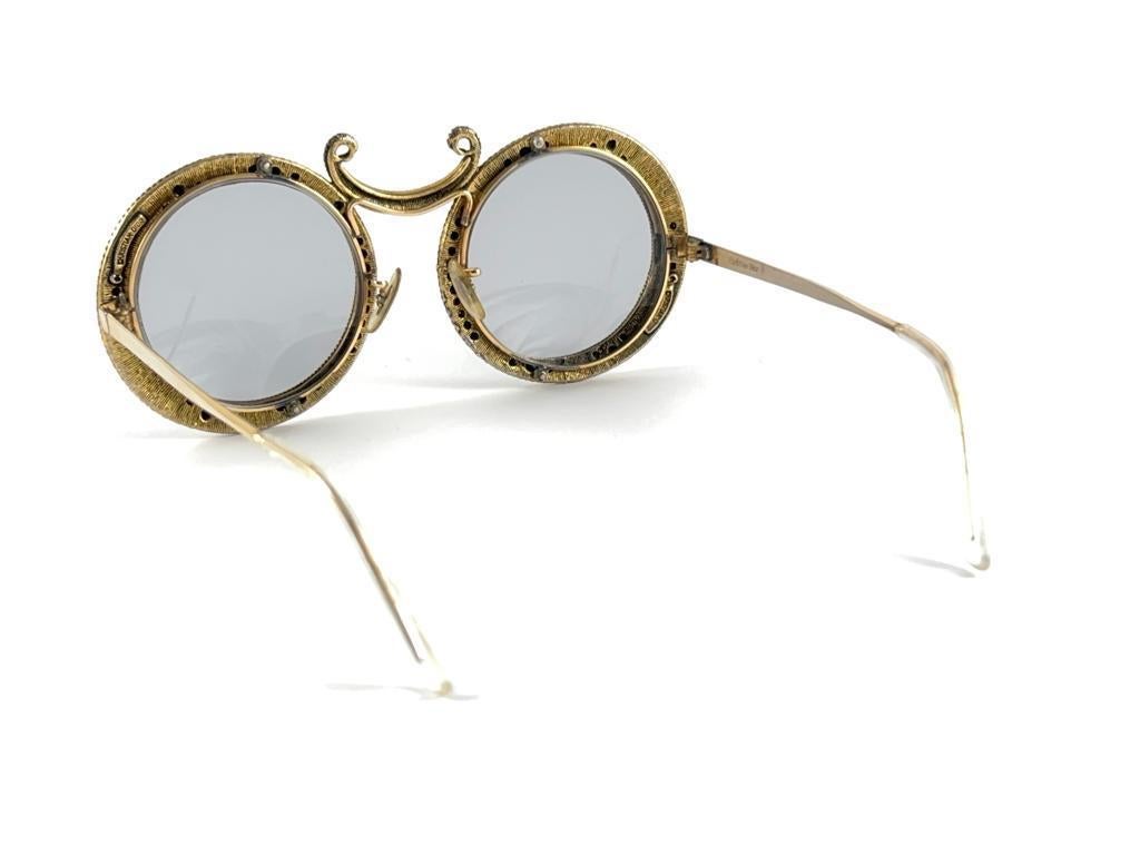 Ultra Rare 1960 Christian Dior Enamel Jewelled Hydrangea Archive Dior Sunglasses For Sale 2