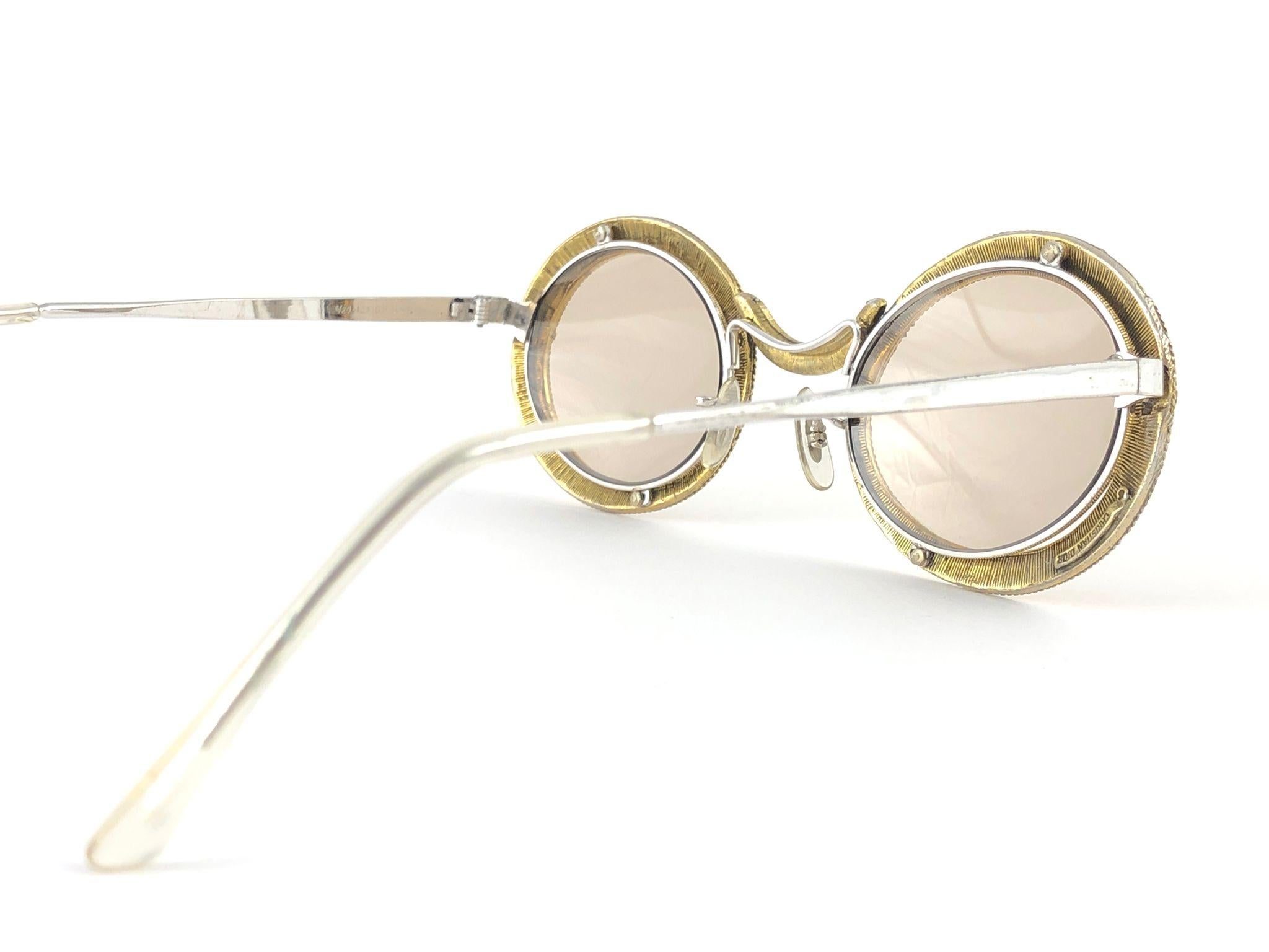 Ultra Rare 1960 Christian Dior Enamel Jewelled Orange Archive Dior Sunglasses For Sale 2