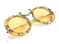 Ultra Rare 1960 Christian Dior Enamel Jewelled Orange Archive Dior Sunglasses