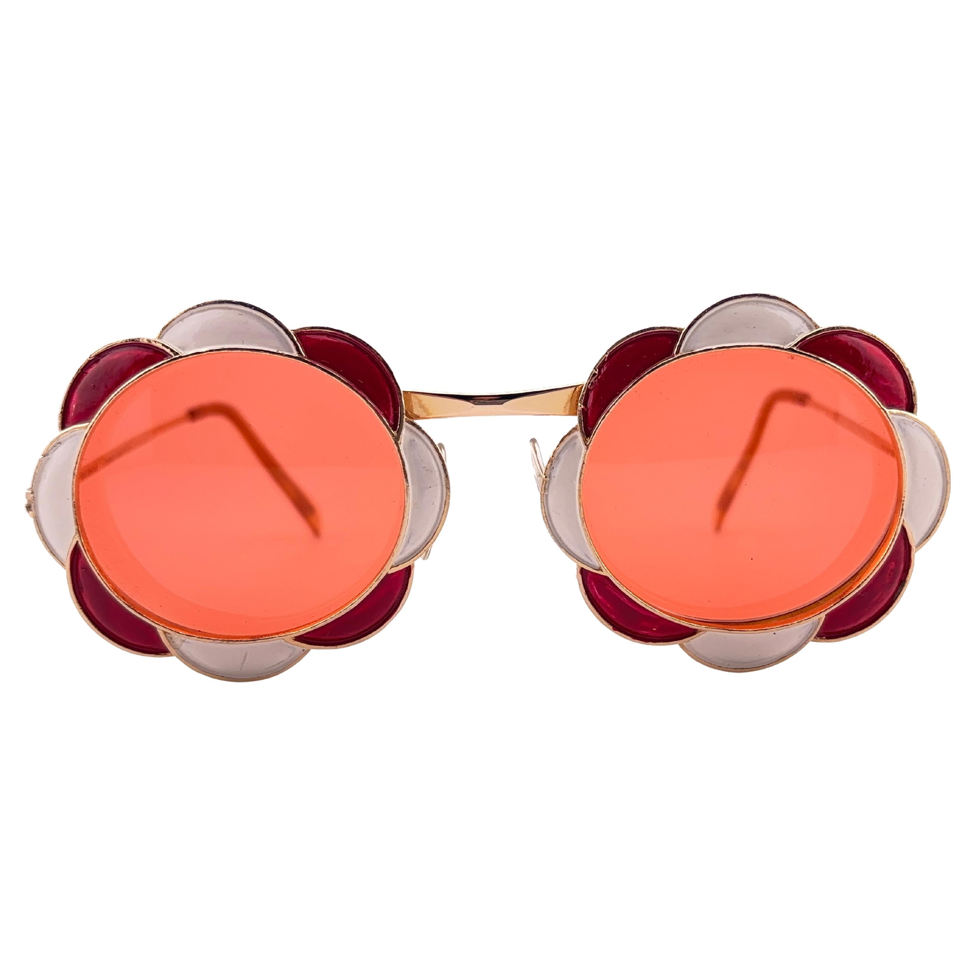 Lunettes de soleil de collection Christian Dior émaillées en or 12 K K ultra rares de 1960 en vente