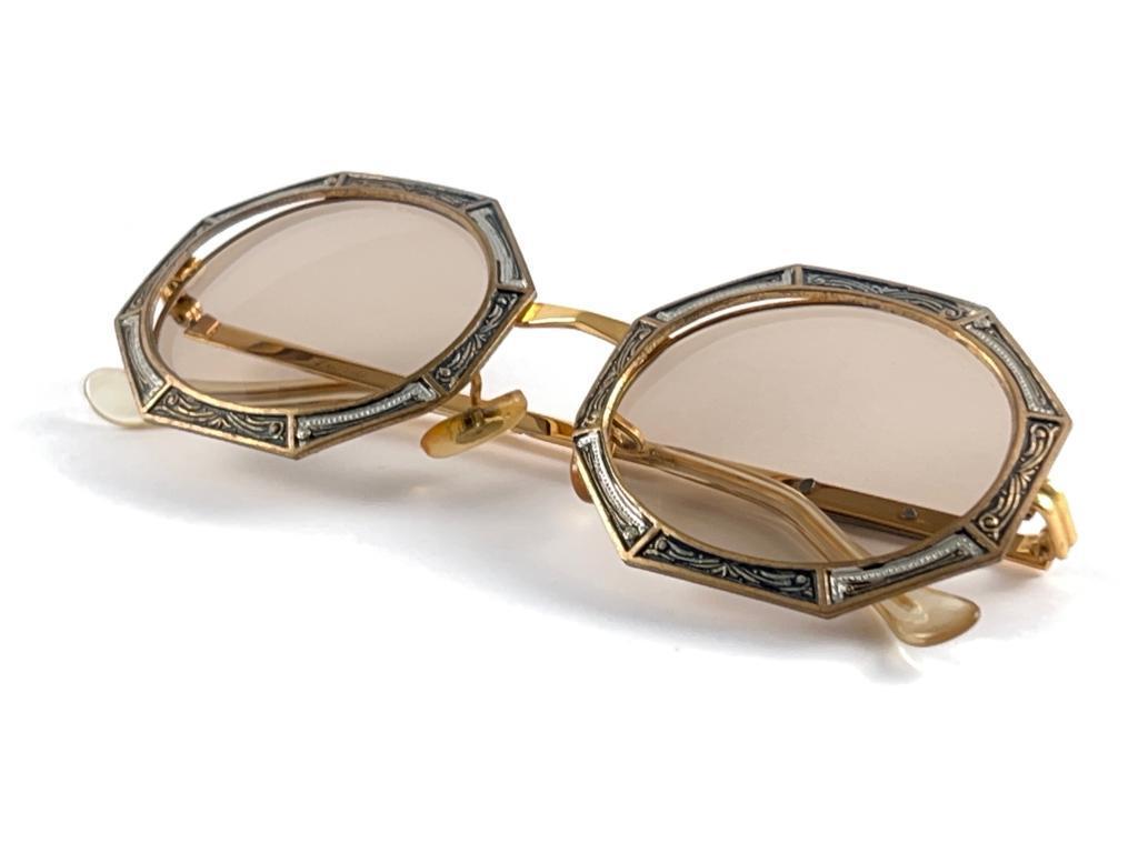 Ultra Rare 1960 Tura Filigree Octogonal Accented Frame Archive Dior Sunglasses For Sale 8