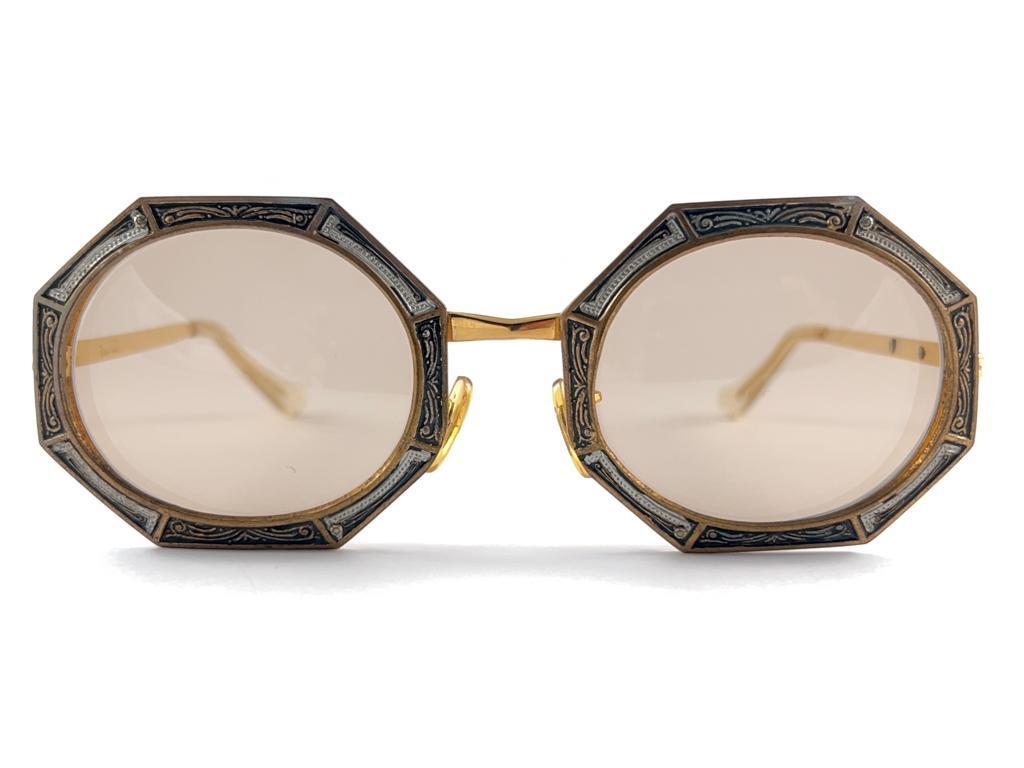 Ultra Rare 1960 Tura Filigree Octogonal Accented Frame Archive Dior Sunglasses For Sale 9